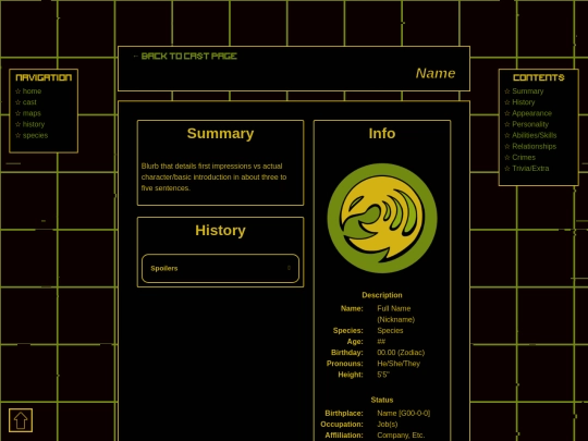 cast/template screenshot