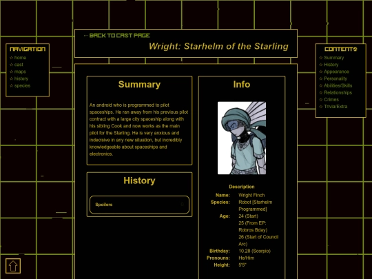 cast/wright screenshot