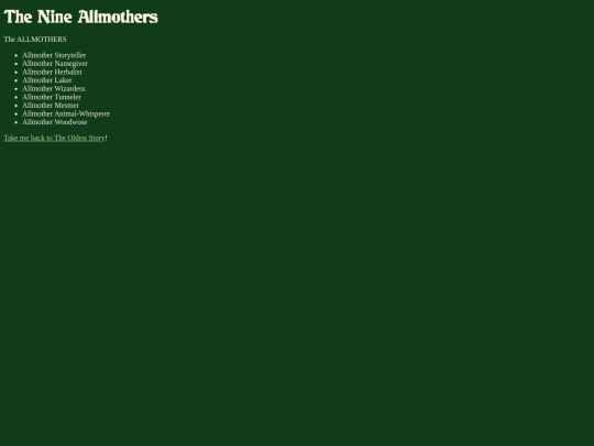The Oldest Story/allmother/list screenshot