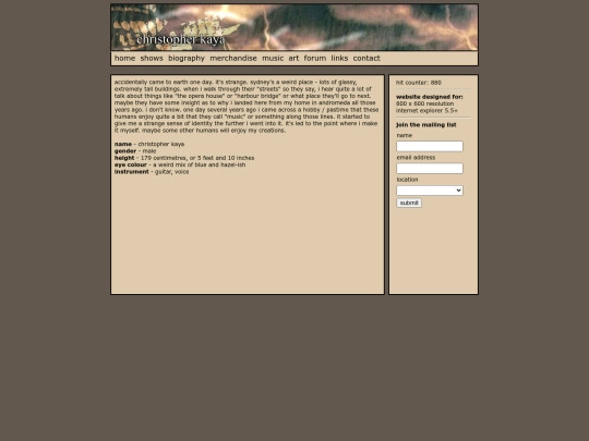 biography screenshot