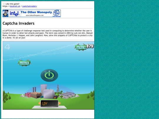 captchainvaders screenshot