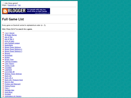 list screenshot