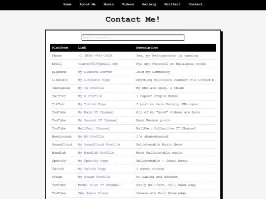 contact screenshot