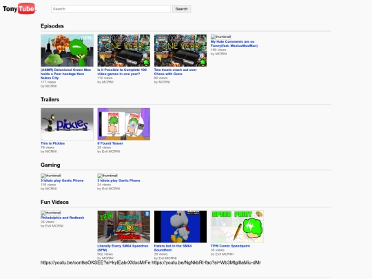 videos screenshot