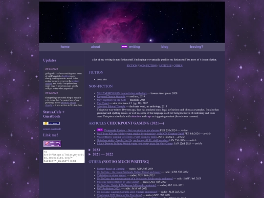writing screenshot