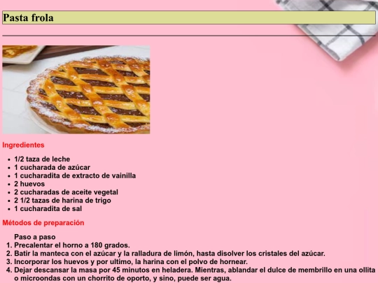 pastafrola screenshot