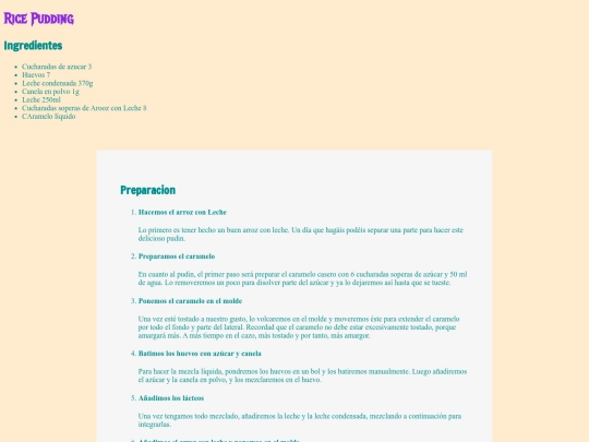 RECETARIO/RicePudding screenshot