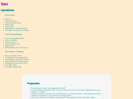 RECETARIO/Trifle screenshot