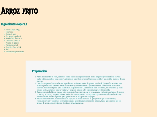 RECETARIO/arrozfrito screenshot