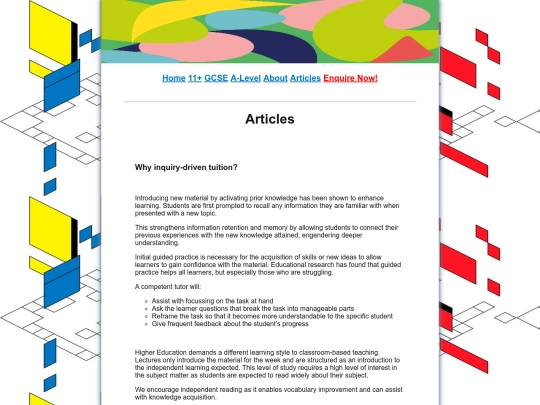 Articles screenshot
