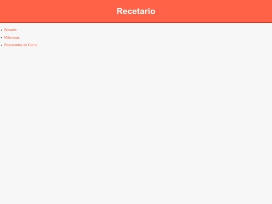 Recetario screenshot