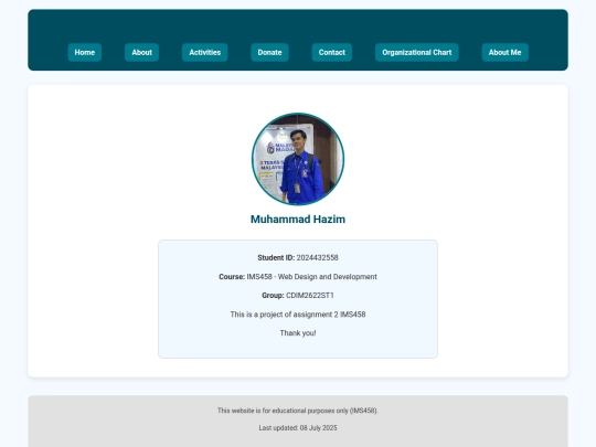 aboutme screenshot