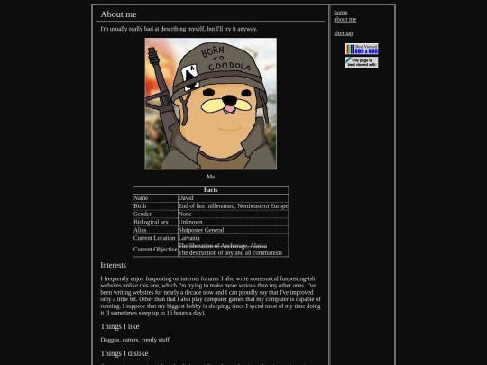 aboutme screenshot