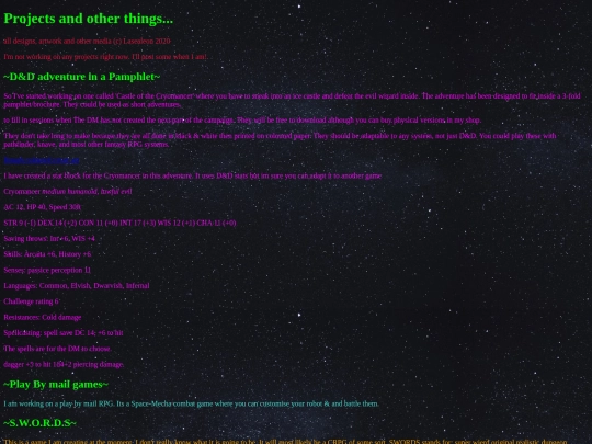 projects screenshot