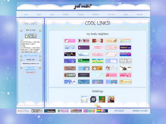 links screenshot