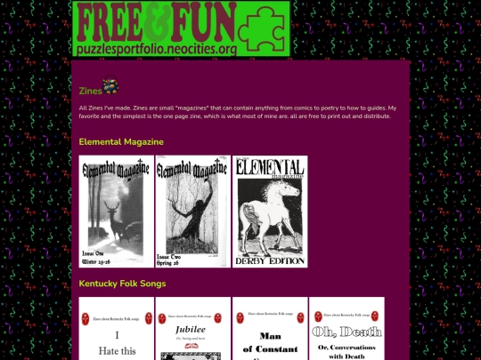 zines screenshot