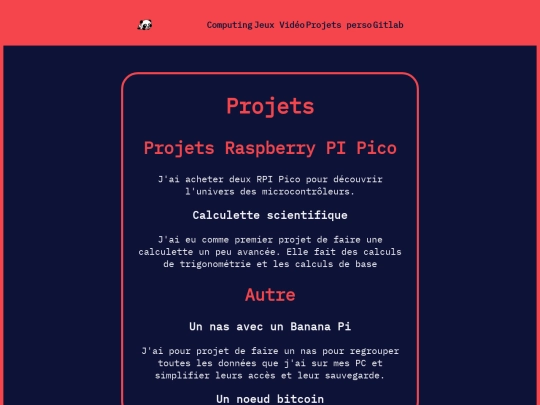 projets screenshot