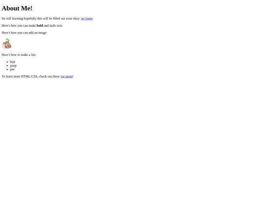 aboutme screenshot