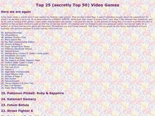 top25gamesbinarysort screenshot