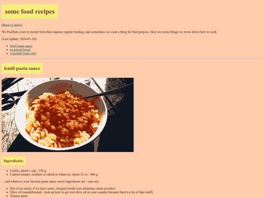 recipes screenshot