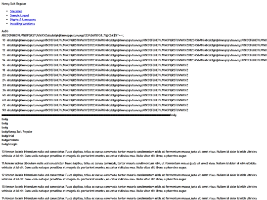 Fonts/Honey Salt/honey_salt-demo screenshot