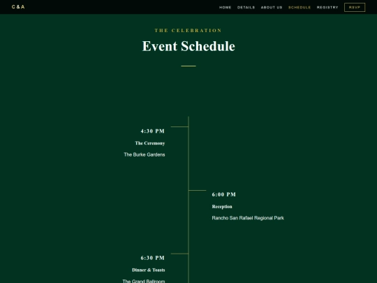 schedule screenshot