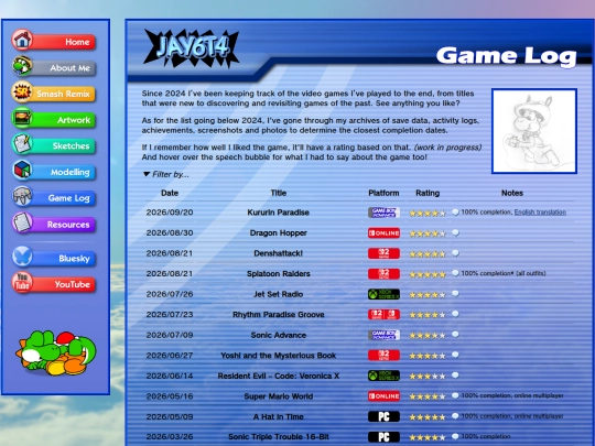 gamelog screenshot