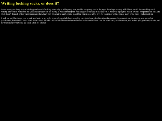 Blog/fuckWriting screenshot