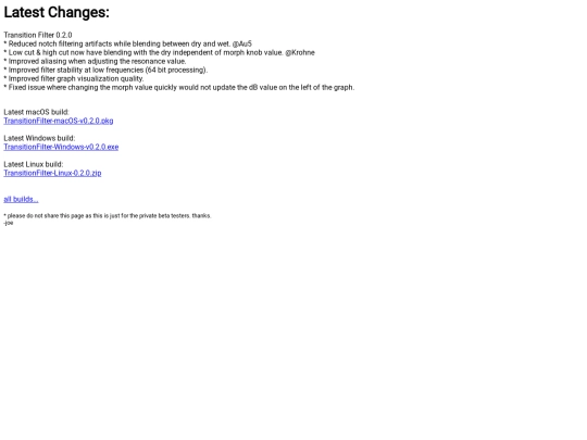 transition-filter-betas screenshot