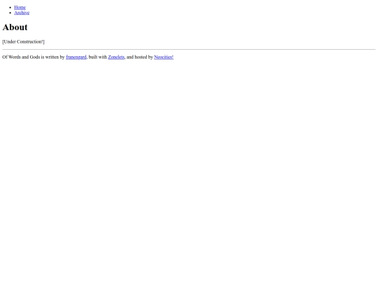 ofwordsandgods/about screenshot