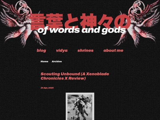 ofwordsandgods/posts/2025-04-24-Scouting-Unbound-(A-Xenoblade-Chronicles-X-Review) screenshot