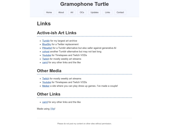 links screenshot