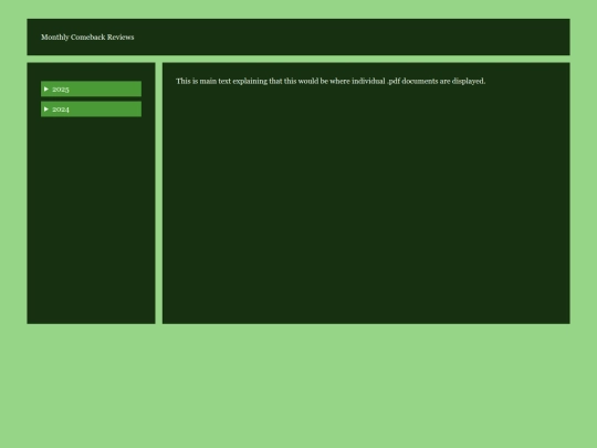 MonthlyComebackReviews screenshot
