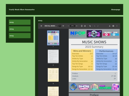 YearlyMusicShowSummaries/2023 screenshot
