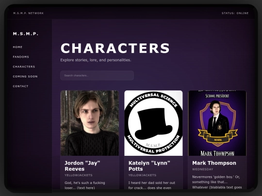 characters-page/characters screenshot