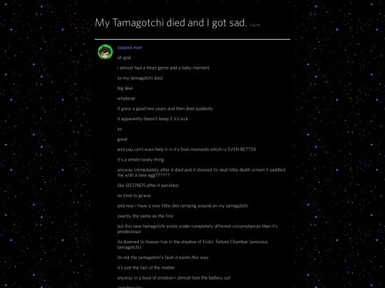 rambling/tamadeath screenshot
