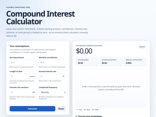compoundinterestcalculator screenshot