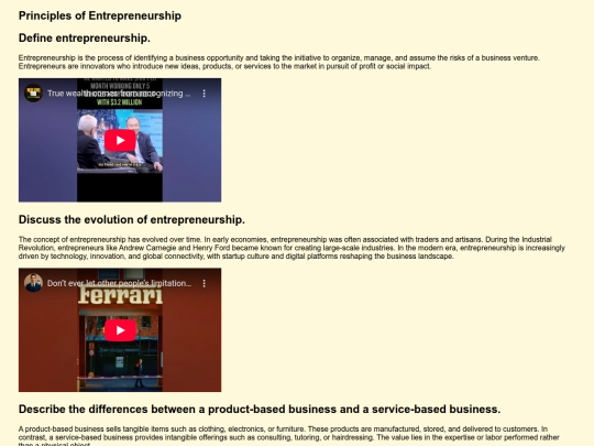 entrepreneurship screenshot