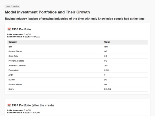 sampleportfolios screenshot