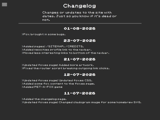 changelog screenshot