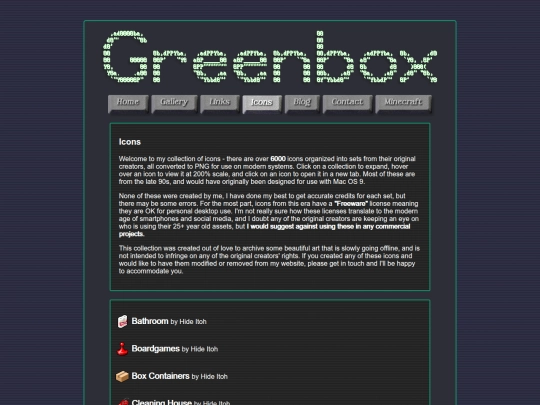 icons screenshot