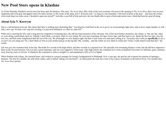 News screenshot