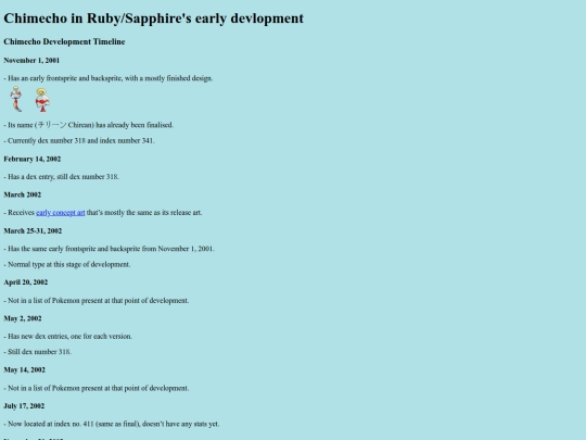 chimechodevtimeline screenshot