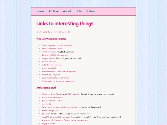 links screenshot