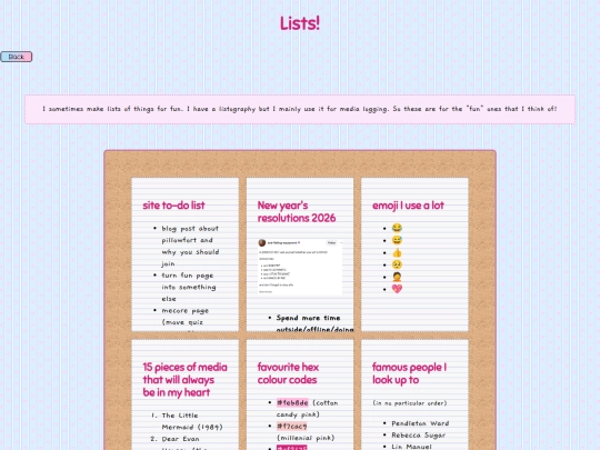 lists screenshot