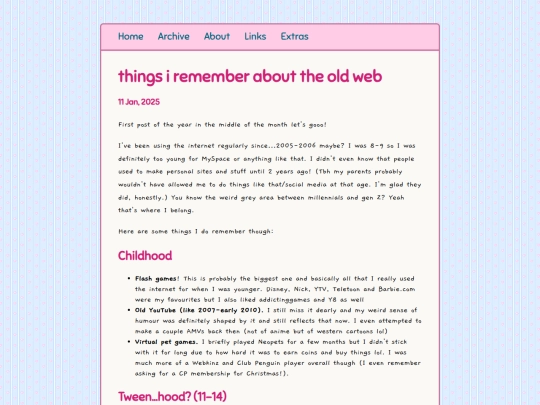posts/2025-01-11-things-i-remember-about-the-old-web screenshot