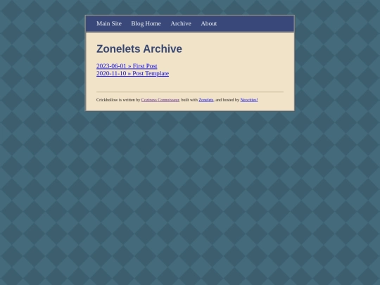 blog/archive screenshot