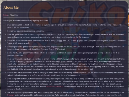 about-me screenshot
