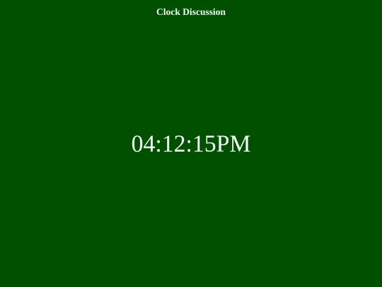 javascript/clock screenshot