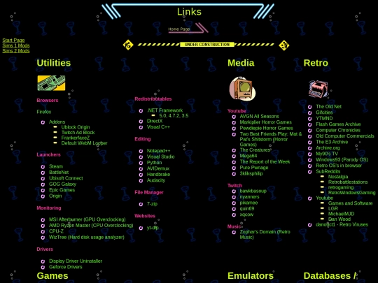 links screenshot